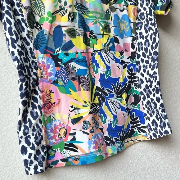 Johnny Was Multicolored Zip Swim Layla Surf Shirt Top Size Small - Picture 7 of 15